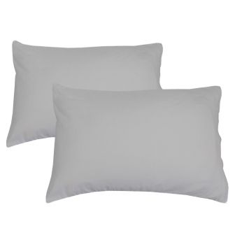 Flannelette Grey Pillow Pair