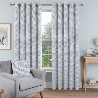 Hartford Charcoal Blackout Ready Made Eyelet Curtains