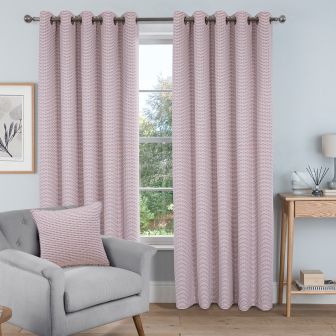 Hartford Blush Blackout Ready Made Eyelet Curtains