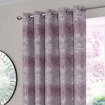 Heritage Blush Ready Made Eyelet Curtains