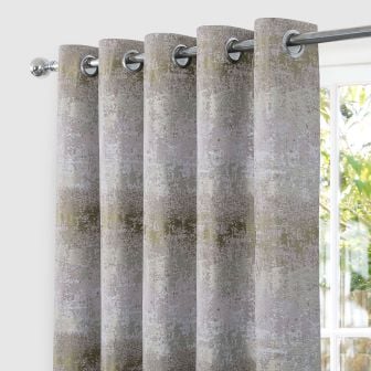 Heritage Green Ready Made Eyelet Curtains
