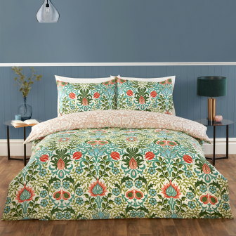 Heritage Green Duvet Cover & Fitted Sheet Set