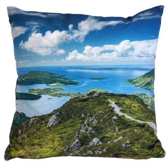 Connemara Blue Filled Cushion