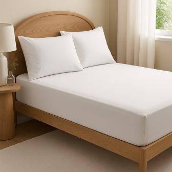 Hotel Collection 100% Cotton White Fitted Sheet