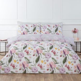 Isla Lilac Cotton Rich Duvet Set