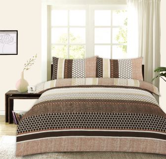 Jacques Brown Cotton Mix Duvet Set 