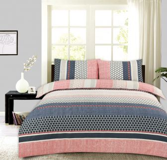 Jacques Pink Cotton Mix Duvet Set