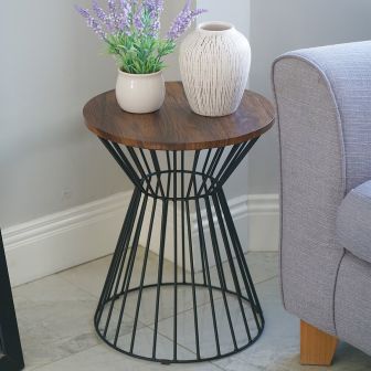 Jersey Round Walnut Side Table