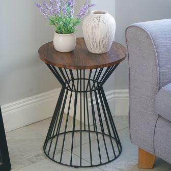 Jersey Round Walnut Lamp Table