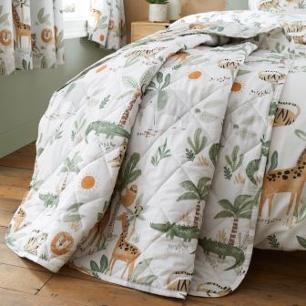 Jungle Safari Natural Bedspread 150x200cm