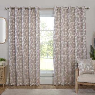 Liberty Natural Ready Made Eyelet Curtains
