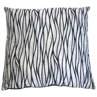 Linear Navy Filled Cushion