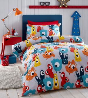 Little Monsters Multi Cotton Mix Duvet Set