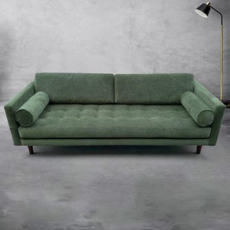 Loki Green 3 Seater Sofa