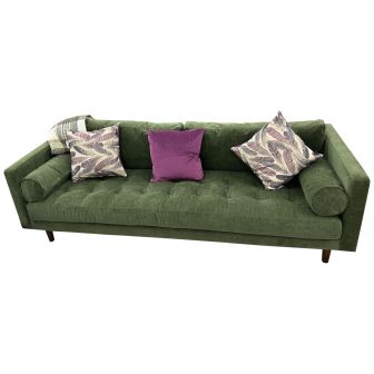 Loki Green 3 Seater Sofa