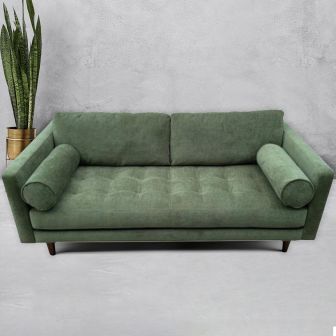 Loki Green 2 Seater Sofa