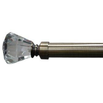 28mm Lucerne Antique Brass Fixed Curtain Pole