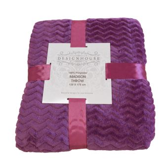 Madison Throw Plum 130x170