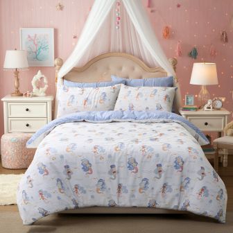 Mermaids in Ocean Cotton Rich Duvet Cover Set