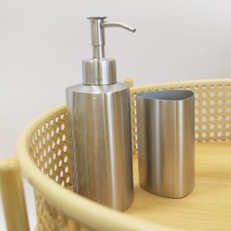 Soap Dispenser & Toothbrush Holder 2pc