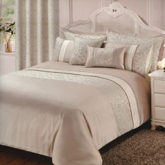 Mezzano Cream Cotton Mix Duvet Cover Set  