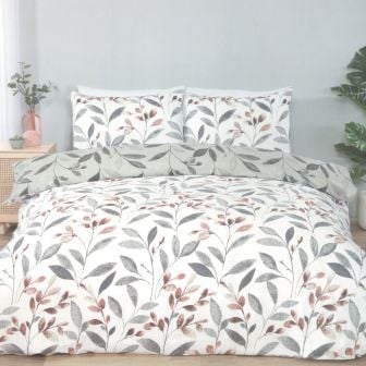 Mimi Red & Grey Cotton Rich Duvet Set