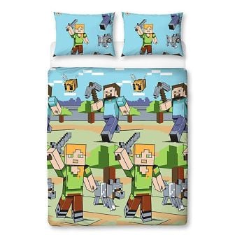 Minecraft Adventure Green Duvet Cover Set