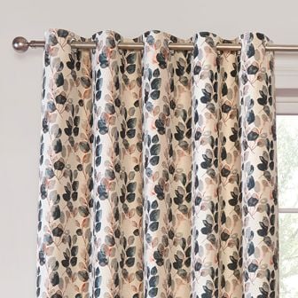 Murano Teal Ready Made Eyelet Curtains