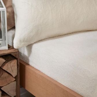 Cosy Natural Fleece Fitted Sheet