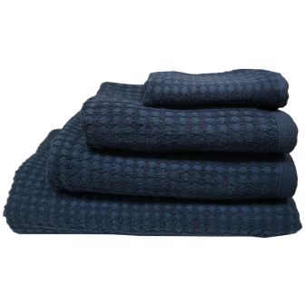 Waffle 400 GSM Navy Hand Towel 