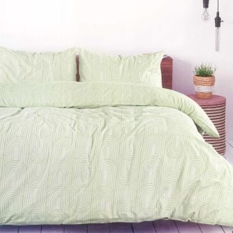 Nirvana Green Cotton Rich Duvet Set