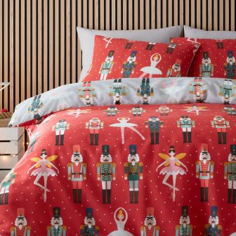 Nutcracker Christmas Cotton Rich Duvet Set
