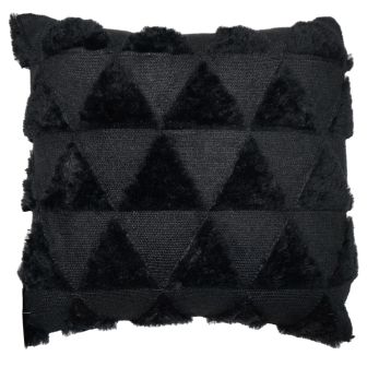Nyla Triangle Black Cushion Cover