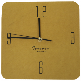 Ochre Wall Clock