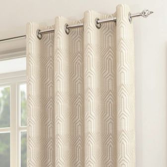 Olympus Natural Ready Made Eyelet Curtains