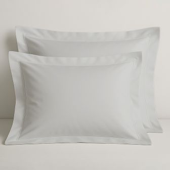 Hotel Collection 100% Cotton Silver Oxford Pillowcase Pair