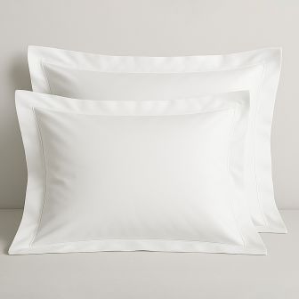 Hotel Collection 100% Cotton White Oxford Pillowcase Pair