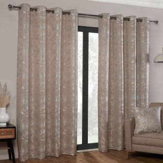 Palma Natural Ready Made Eyelet Curtains