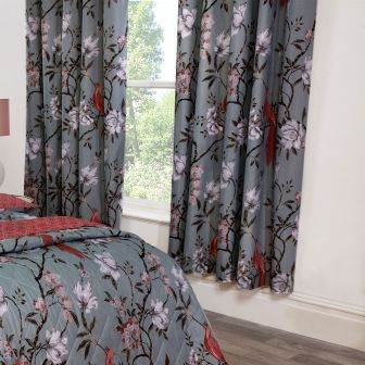 Paradise Duck Egg Thermal Ready Made Eyelet Curtains