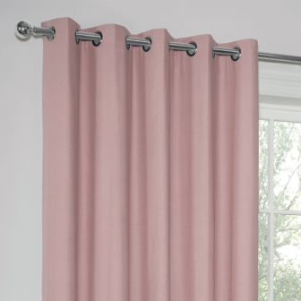 Paros Pink Blackout Ready Made Eyelet Curtains