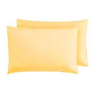 Percale Mustard Pillowcase Pair