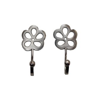 Petal Satin Silver Hook Pair