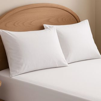 Hotel Collection 100% Cotton White Pillowcase