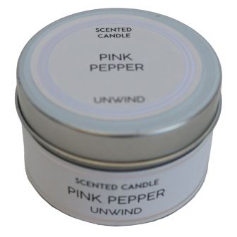 Pink Pepper Small Tin Candle 