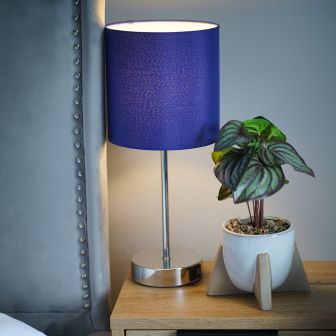 Piper Navy Touch Lamp With USB
