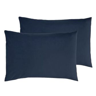 Percale Navy Pillowcase Pair