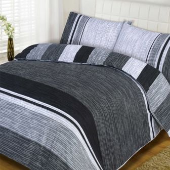 Derwent Black Cotton Mix Duvet Set