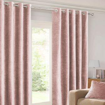 Balmoral Blush Ready Made Eyelet Curtains