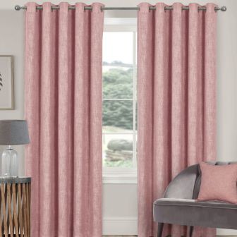 Newport Blush Eyelet Curtains