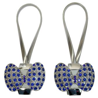 Beetle Diamond Navy Magnetic Tie Back